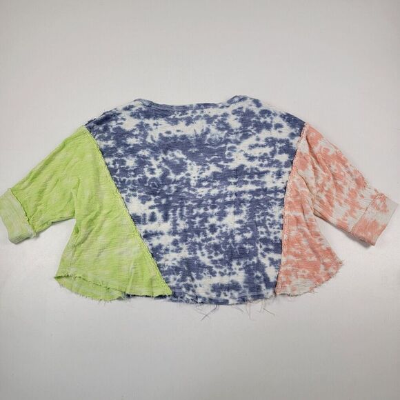 Free People We The Free Chasing The Sun Top Size Small Tie Dye Oversized Boho - Picture 11 of 12